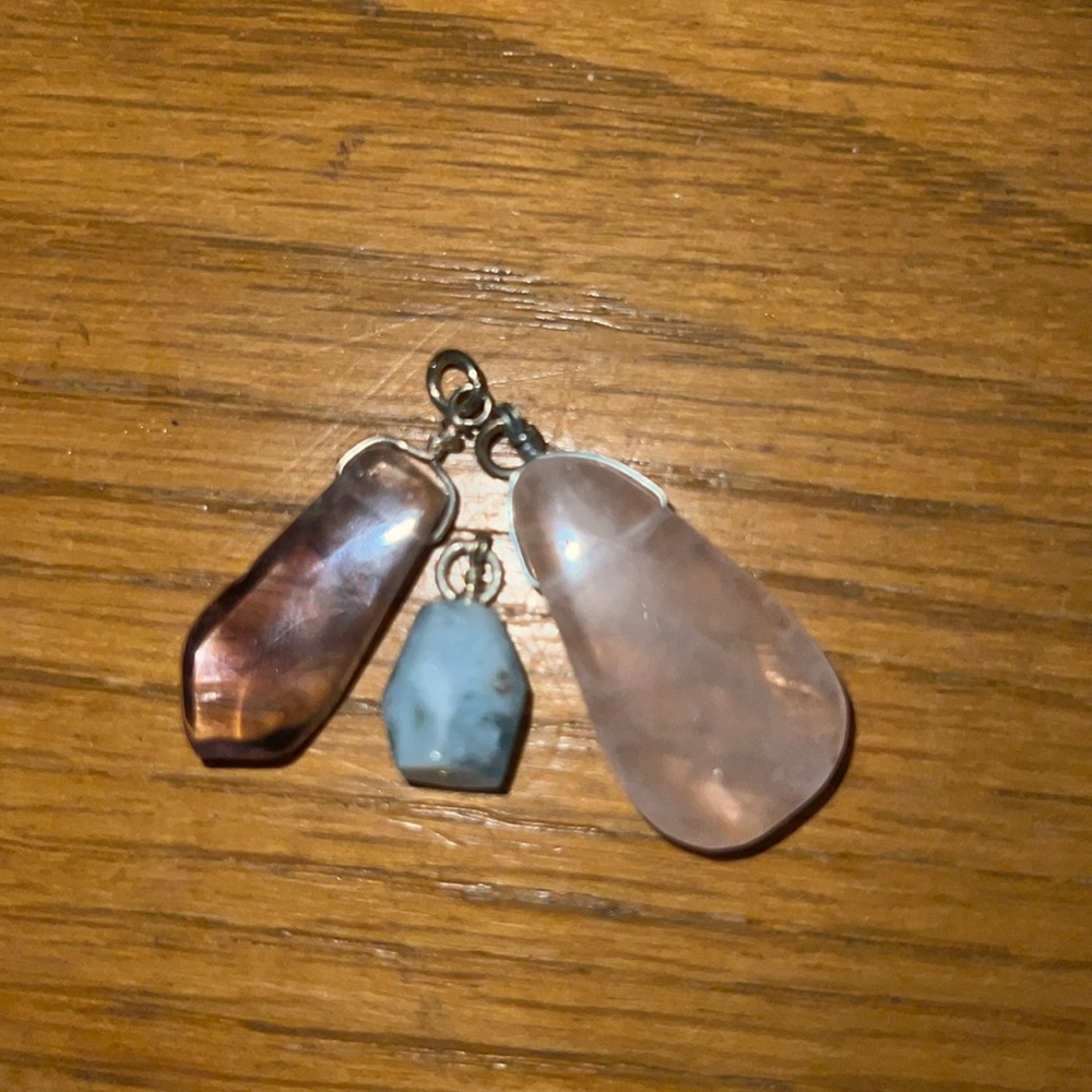 Collection of three crystal pendants